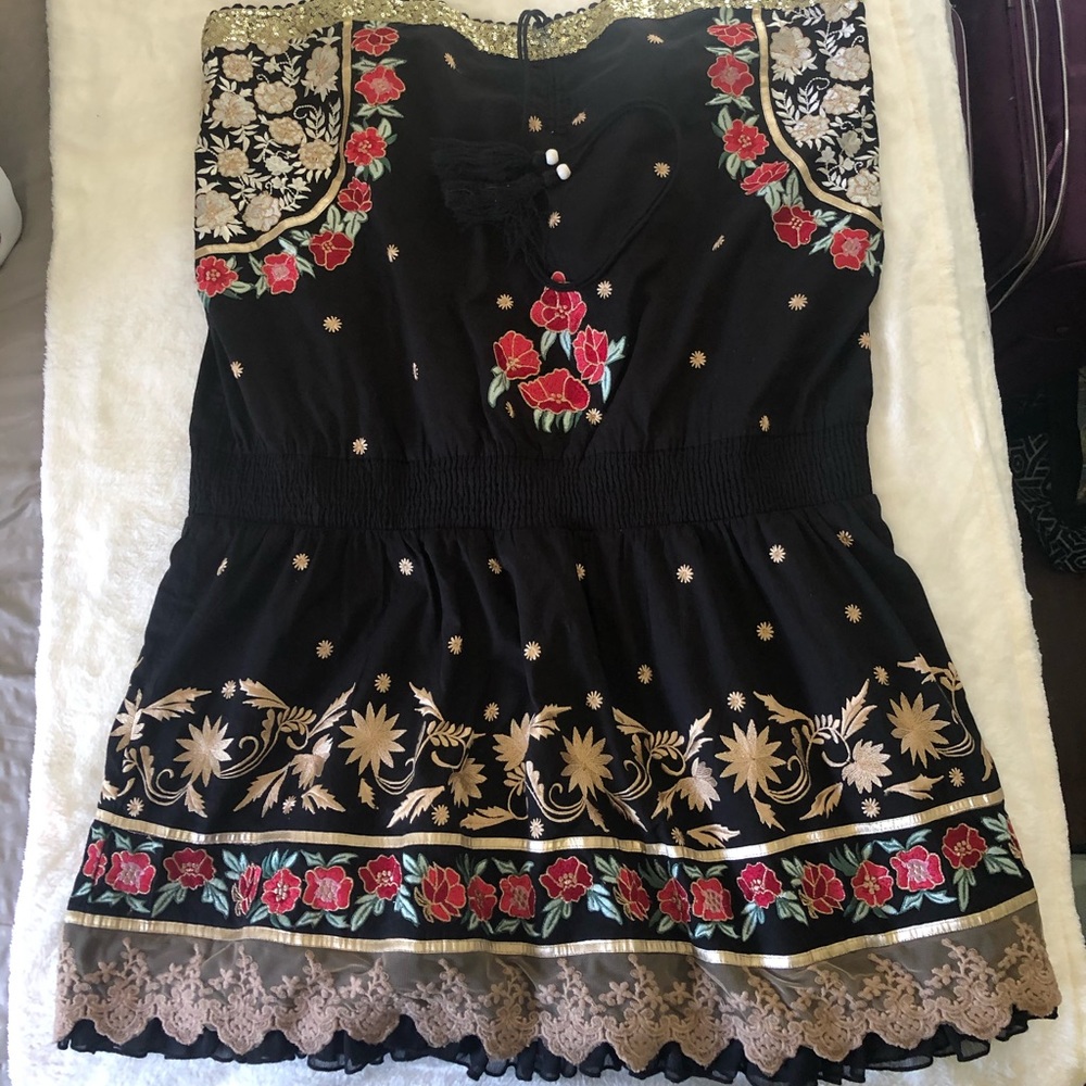 Venus Floral Embroidery Dress Romper 2x